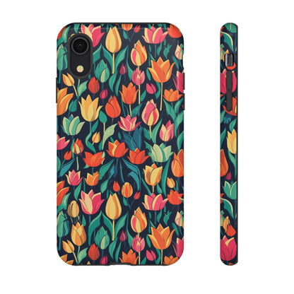 Tulip Medley Tough Phone Case - Vibrant Spring Floral Design