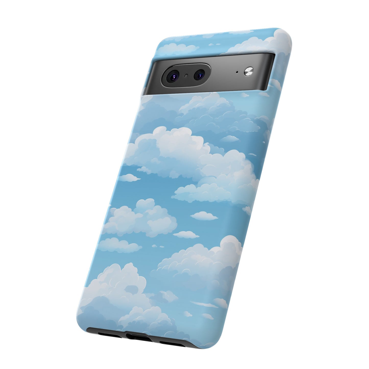 Azure Horizon Phone Case - Majestic Sky & Cloud Pattern - Tough Phone Case