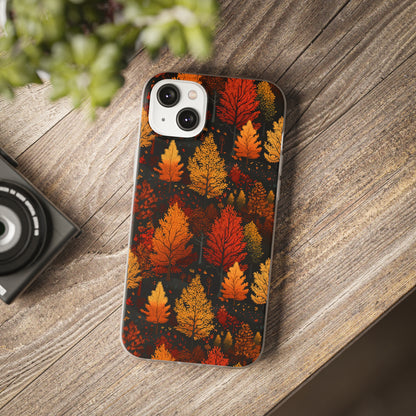 Bronzed Forest: A Chromatic Landscape - Flexible Phone Case