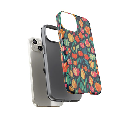 Tulip Medley Tough Phone Case - Vibrant Spring Floral Design