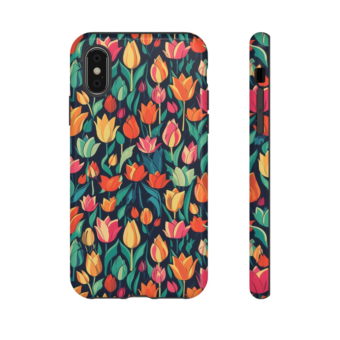 Tulip Medley Tough Phone Case - Vibrant Spring Floral Design