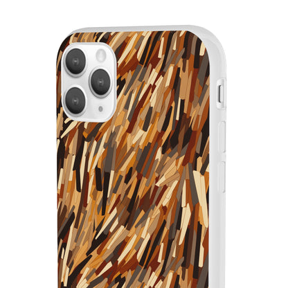 Fragmented Forest: Autumn's Abstract Palette Flexible Phone Case