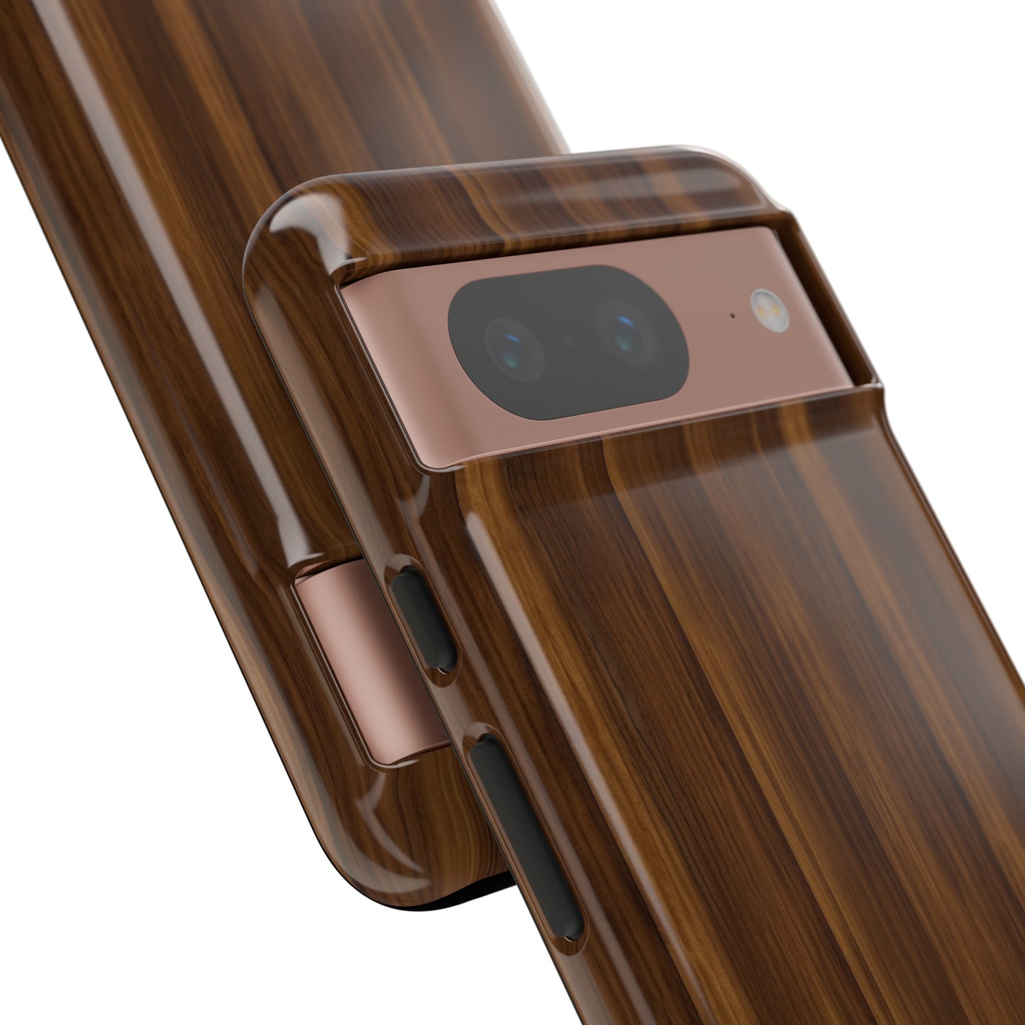 Luxurious Faux Dark Walnut Essence Phone Case - Rich and Refined Natural Wood Design - Tough Cases