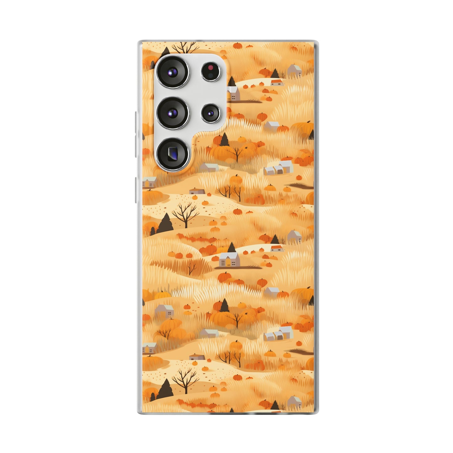 Harvest Homestead: Whimsical Autumn Villages - Flexible Phone Case