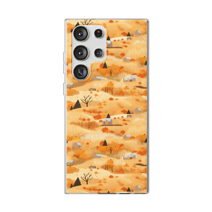 Harvest Homestead: Whimsical Autumn Villages - Flexible Phone Case