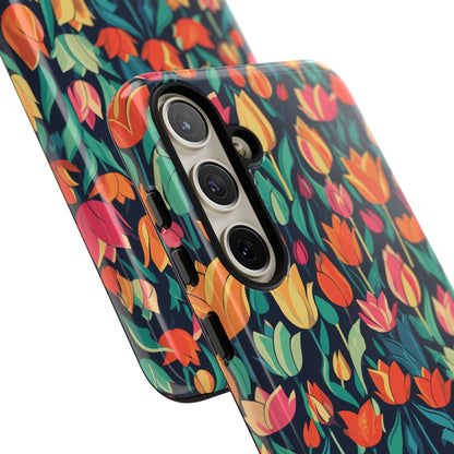 Tulip Medley Tough Phone Case - Vibrant Spring Floral Design