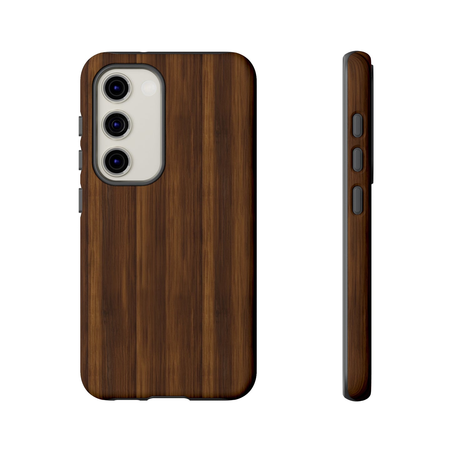 Luxurious Faux Dark Walnut Essence Phone Case - Rich and Refined Natural Wood Design - Tough Cases