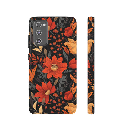 Autumn Blossom Noir: A Dark Floral Canvas Tough Case