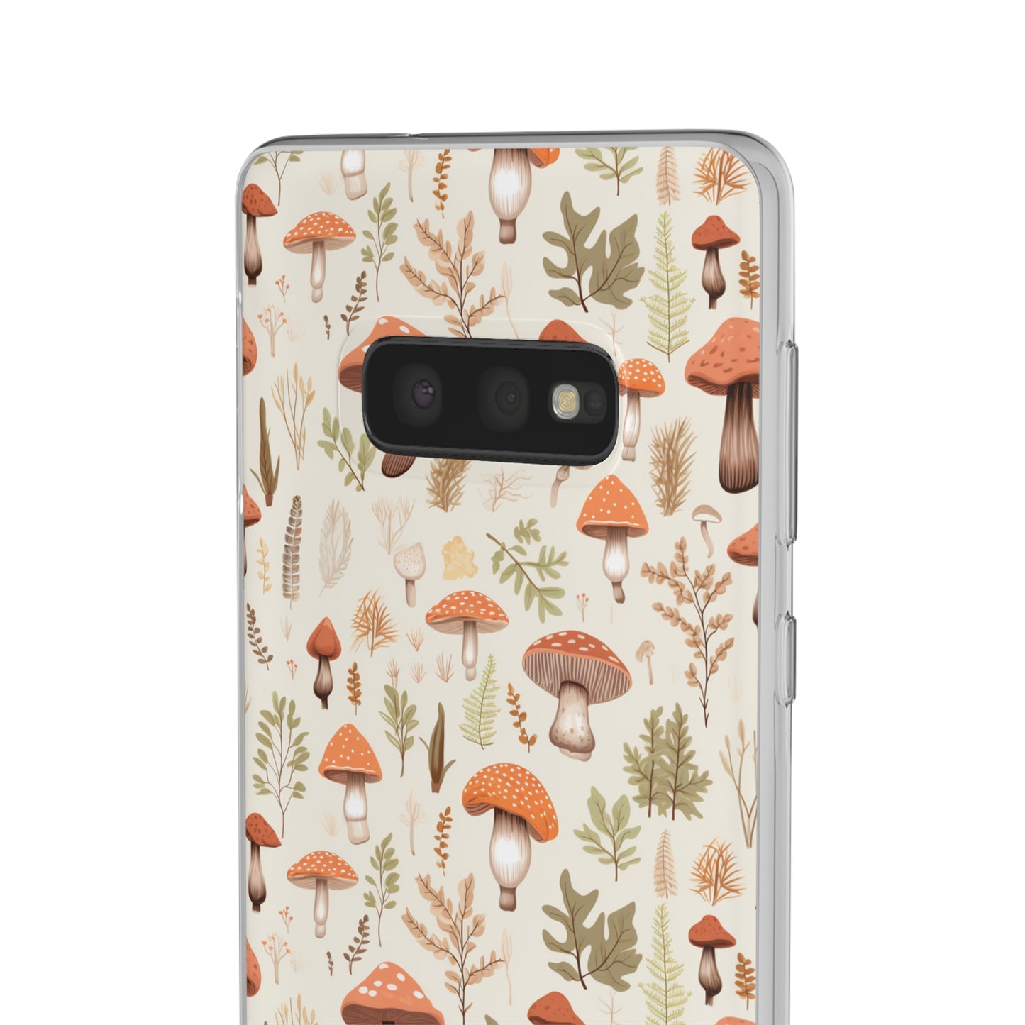 Mushroom Haven - Autumnal Tones Botanical illustration - Flexible Phone Case