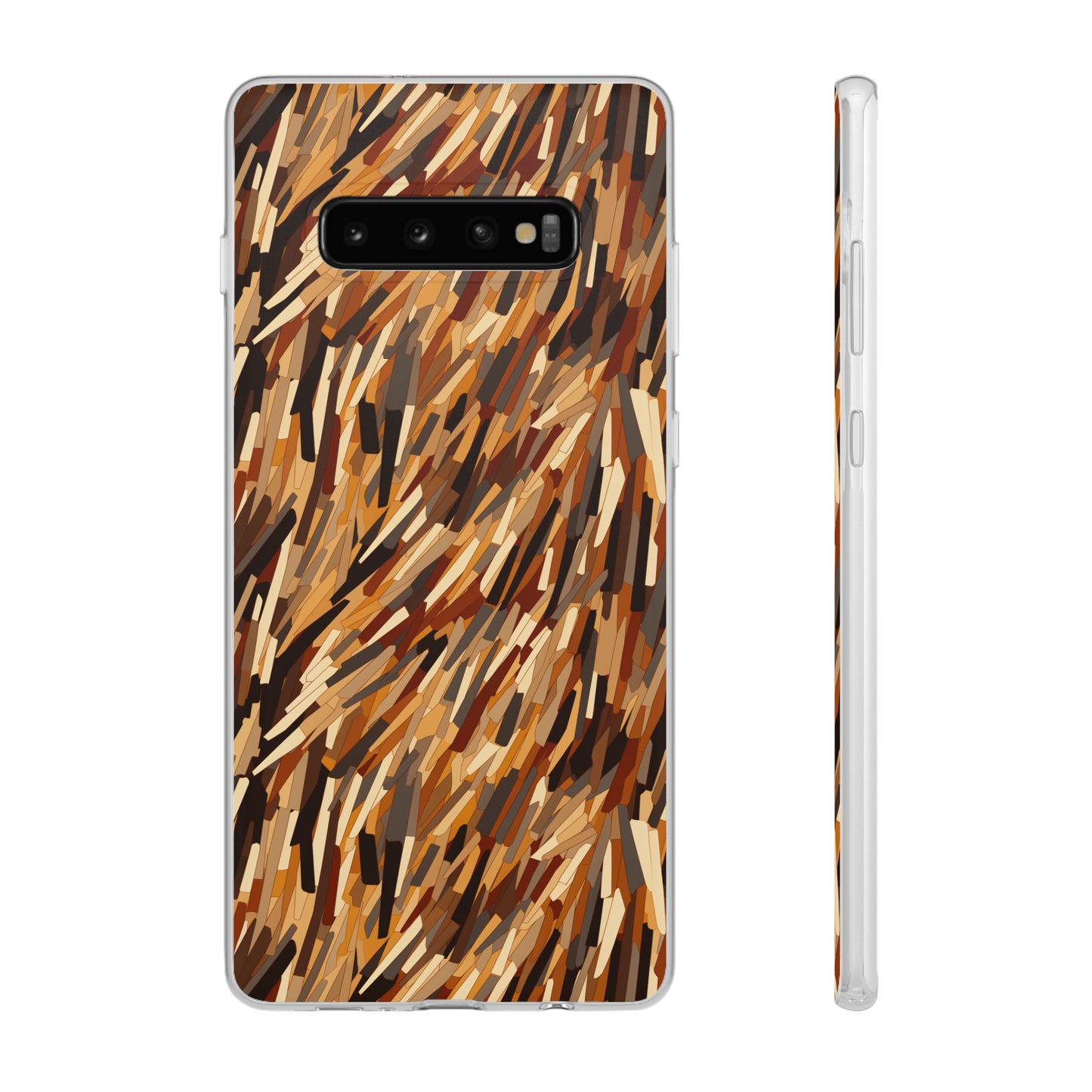 Fragmented Forest: Autumn's Abstract Palette Flexible Phone Case