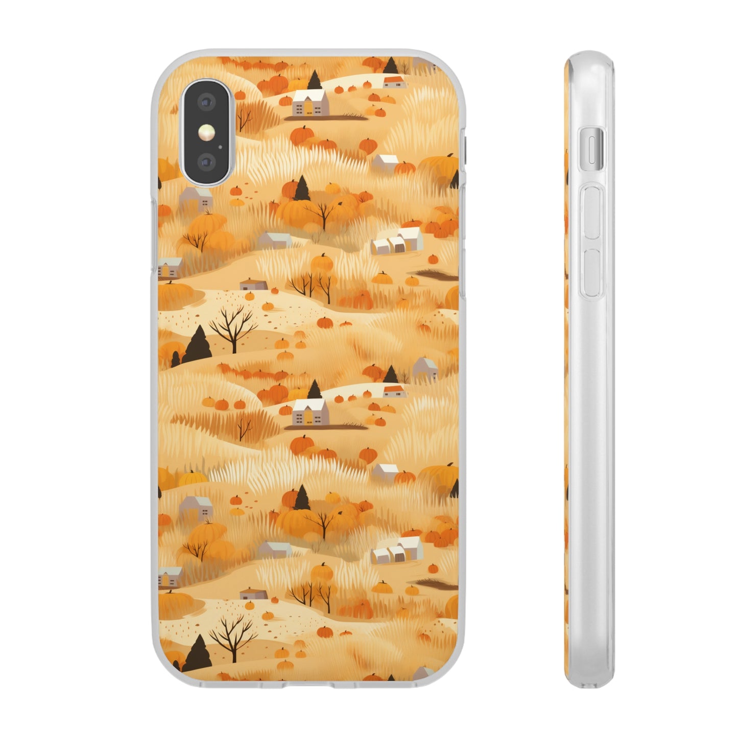 Harvest Homestead: Whimsical Autumn Villages - Flexible Phone Case