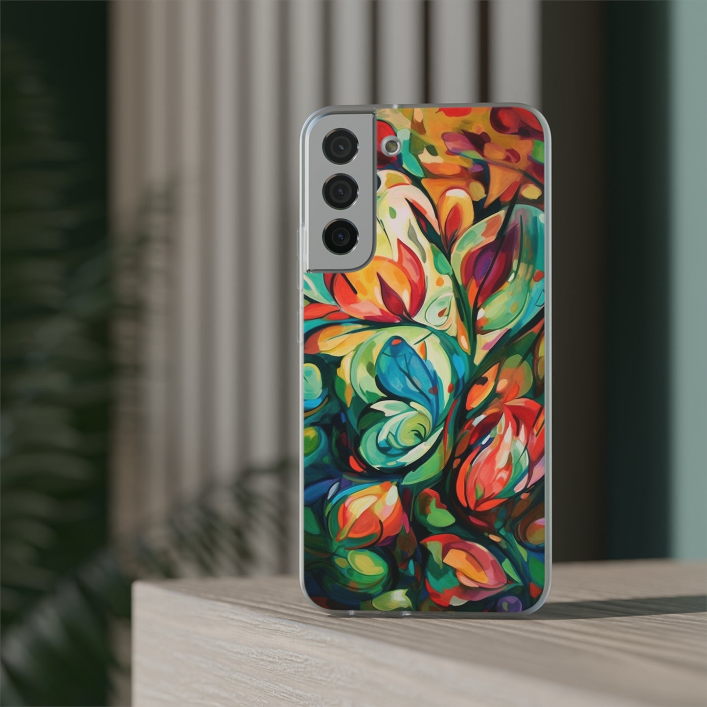 Spring Flourish Phone Case - Artistic Floral Elegance - Spring Collection - Flexi Cases Phone Case Pattern Symphony Samsung Galaxy S22 Plus with gift packaging  