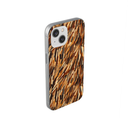 Fragmented Forest: Autumn's Abstract Palette Flexible Phone Case