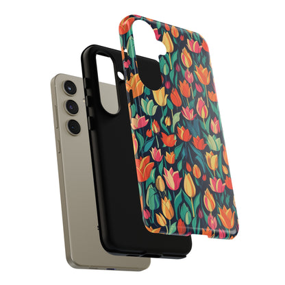 Tulip Medley Tough Phone Case - Vibrant Spring Floral Design