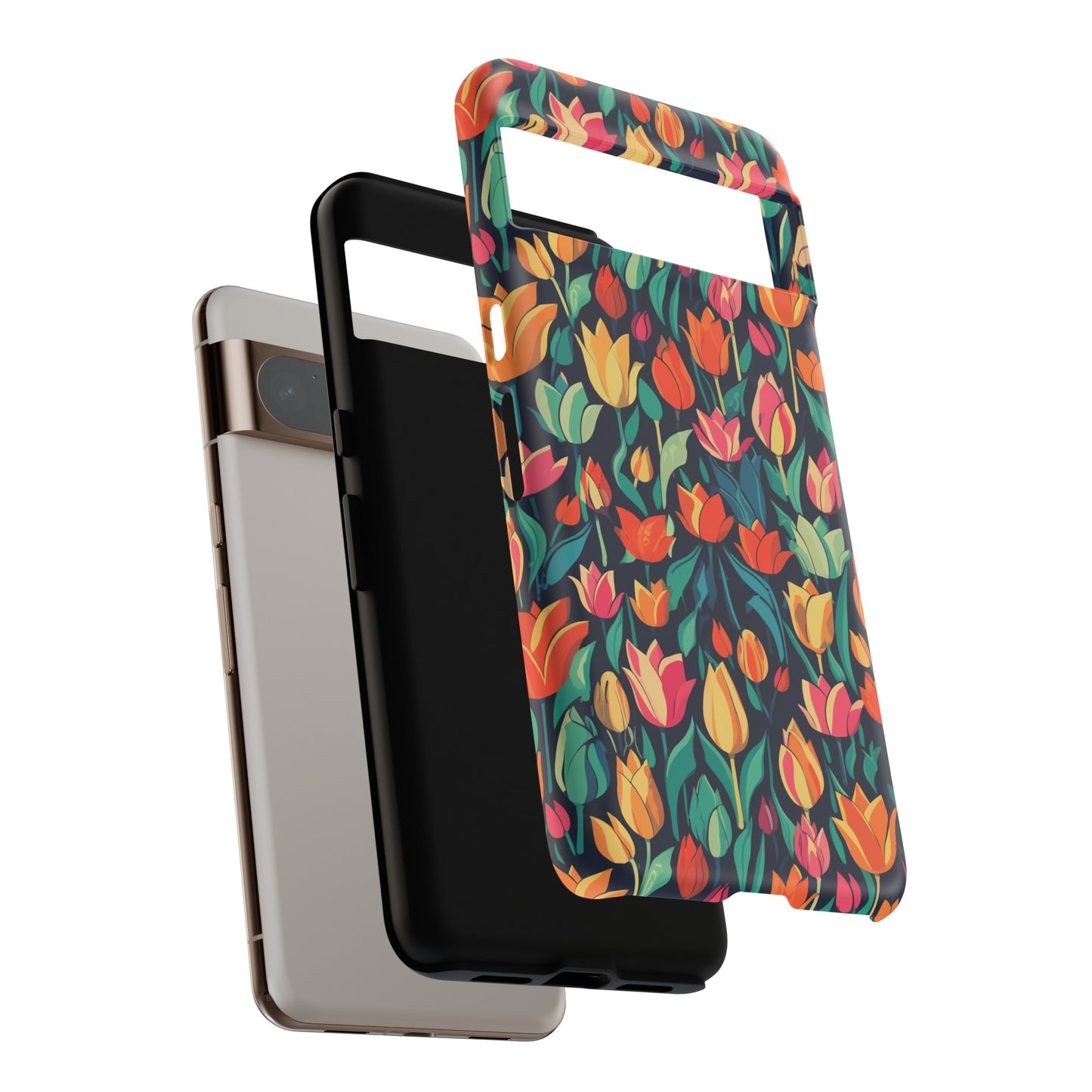 Tulip Medley Tough Phone Case - Vibrant Spring Floral Design