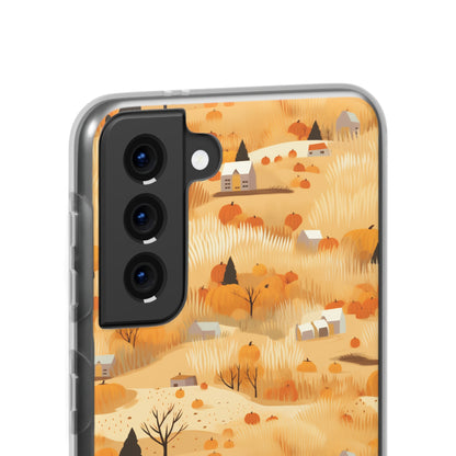 Harvest Homestead: Whimsical Autumn Villages - Flexible Phone Case