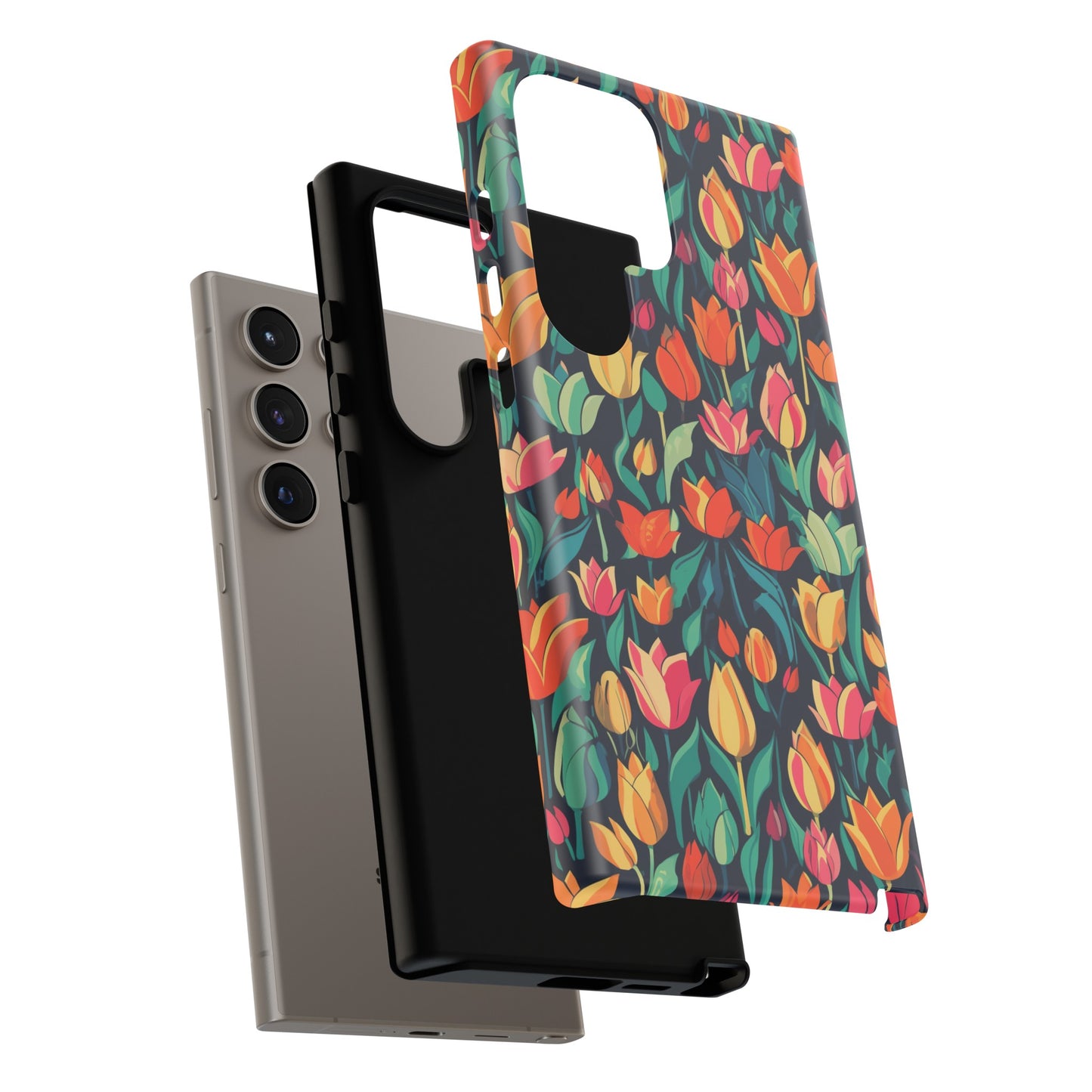 Tulip Medley Tough Phone Case - Vibrant Spring Floral Design