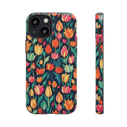 Tulip Medley Tough Phone Case - Vibrant Spring Floral Design