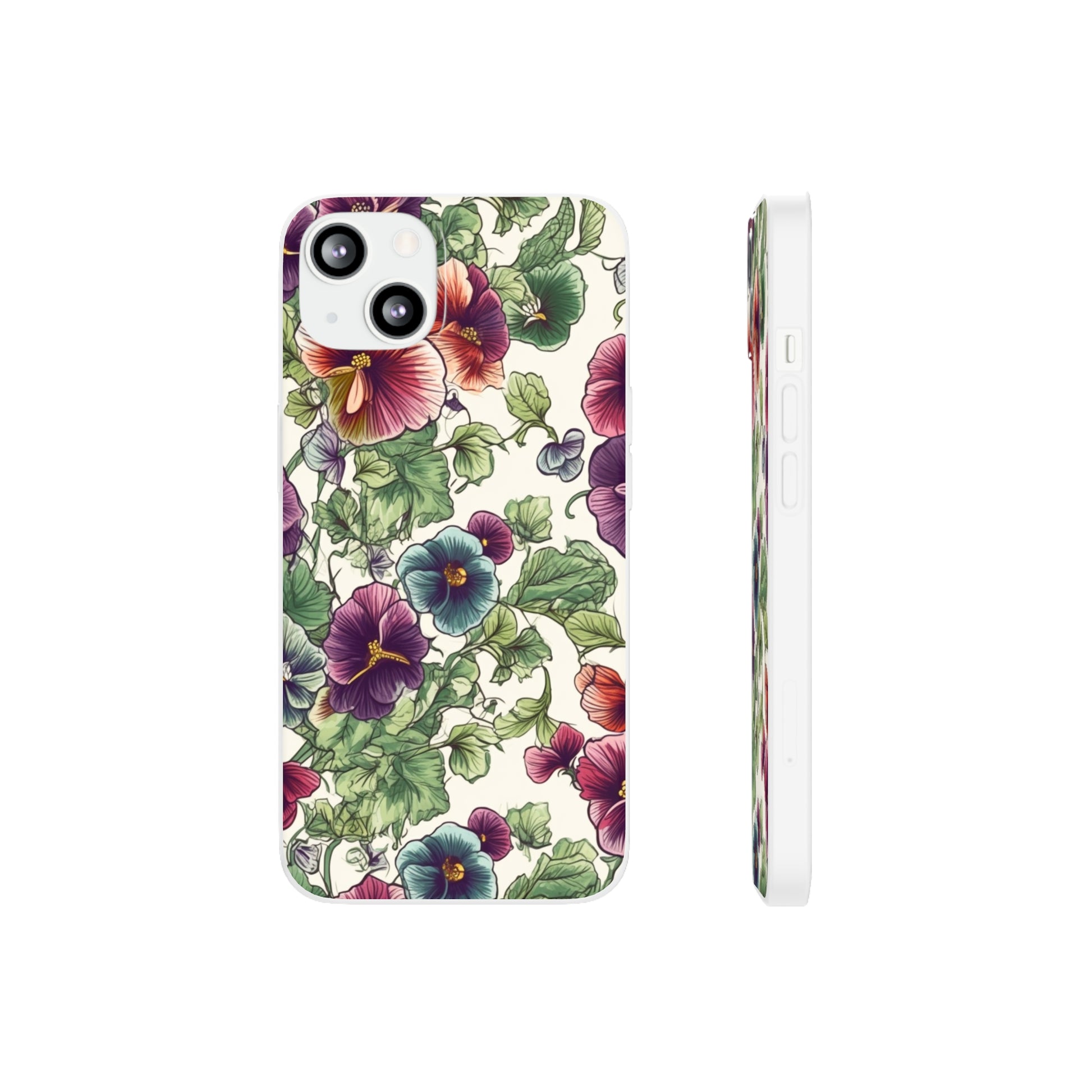 Watercolour Pansy Phone Case - Delicate Floral Elegance - Spring Collection - Flexi Cases Phone Case Pattern Symphony   