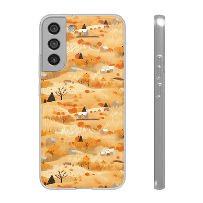 Harvest Homestead: Whimsical Autumn Villages - Flexible Phone Case