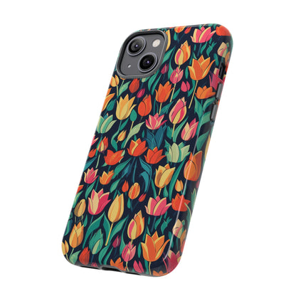 Tulip Medley Tough Phone Case - Vibrant Spring Floral Design