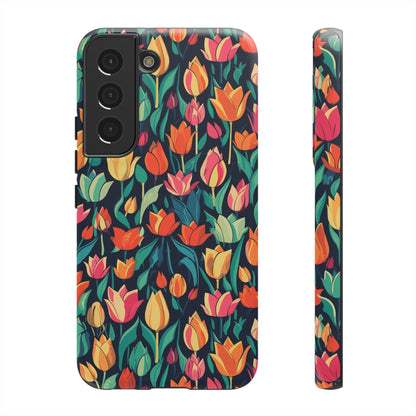 Tulip Medley Tough Phone Case - Vibrant Spring Floral Design