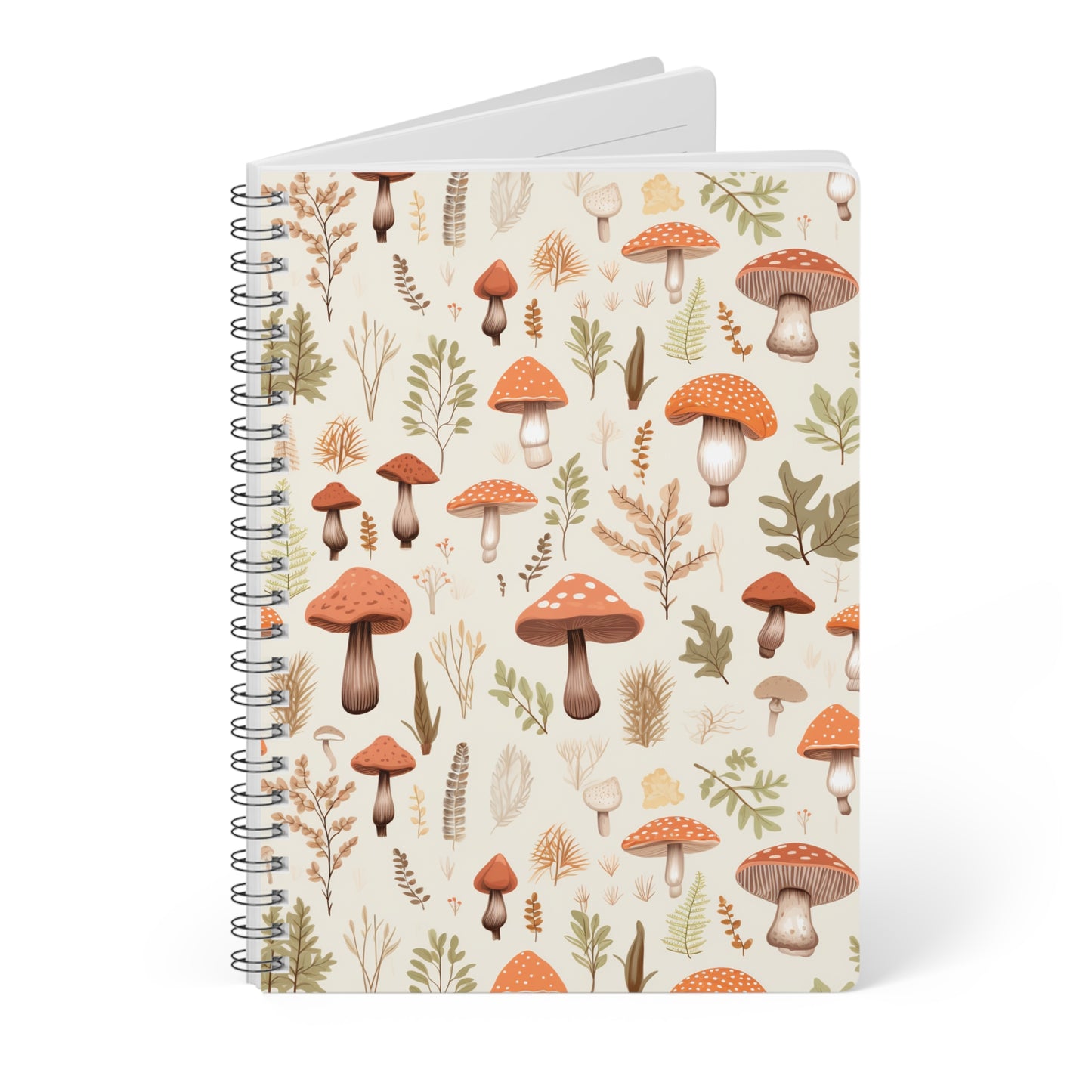 Mushroom Haven - Autumnal Tones Botanical Illustration Notebook (A5)