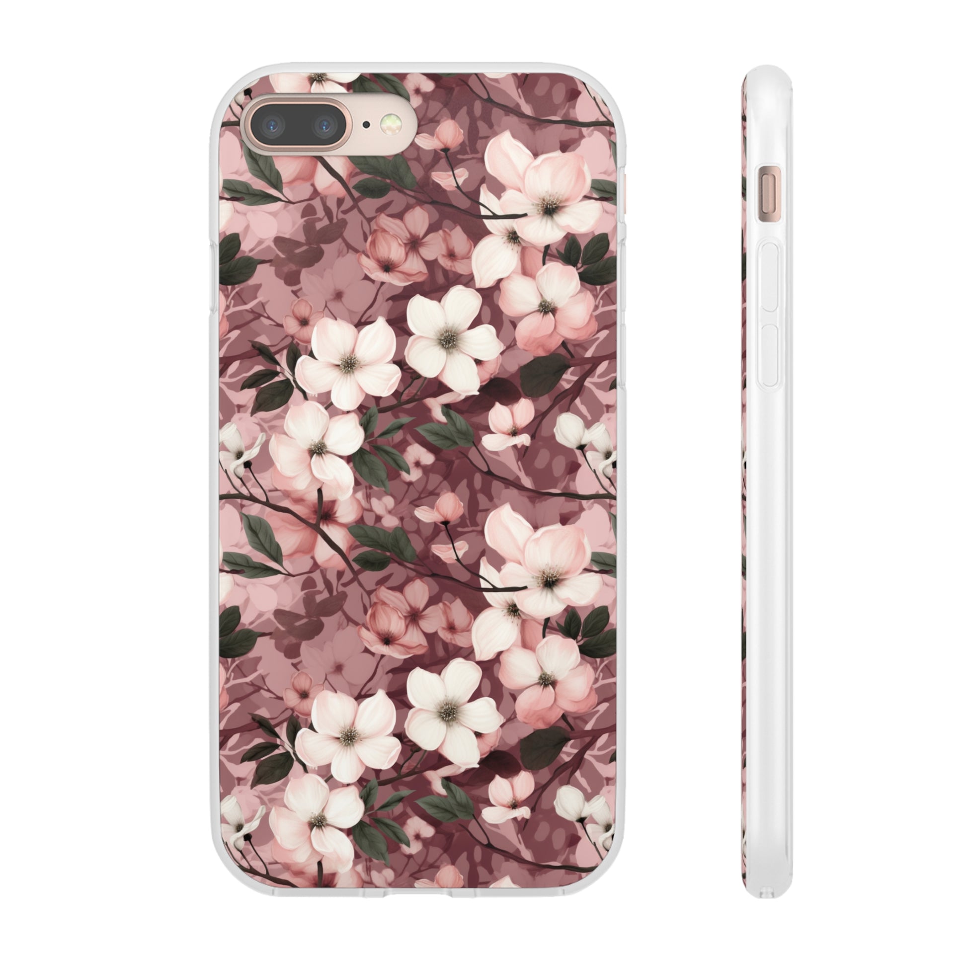 Sparse Dogwood Blossom Phone Case - Elegant Floral Design for Your Smartphone - Flexi Cases Phone Case Pattern Symphony   