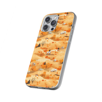 Harvest Homestead: Whimsical Autumn Villages - Flexible Phone Case