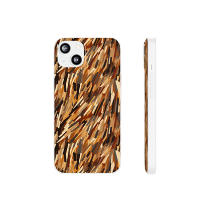 Fragmented Forest: Autumn's Abstract Palette Flexible Phone Case