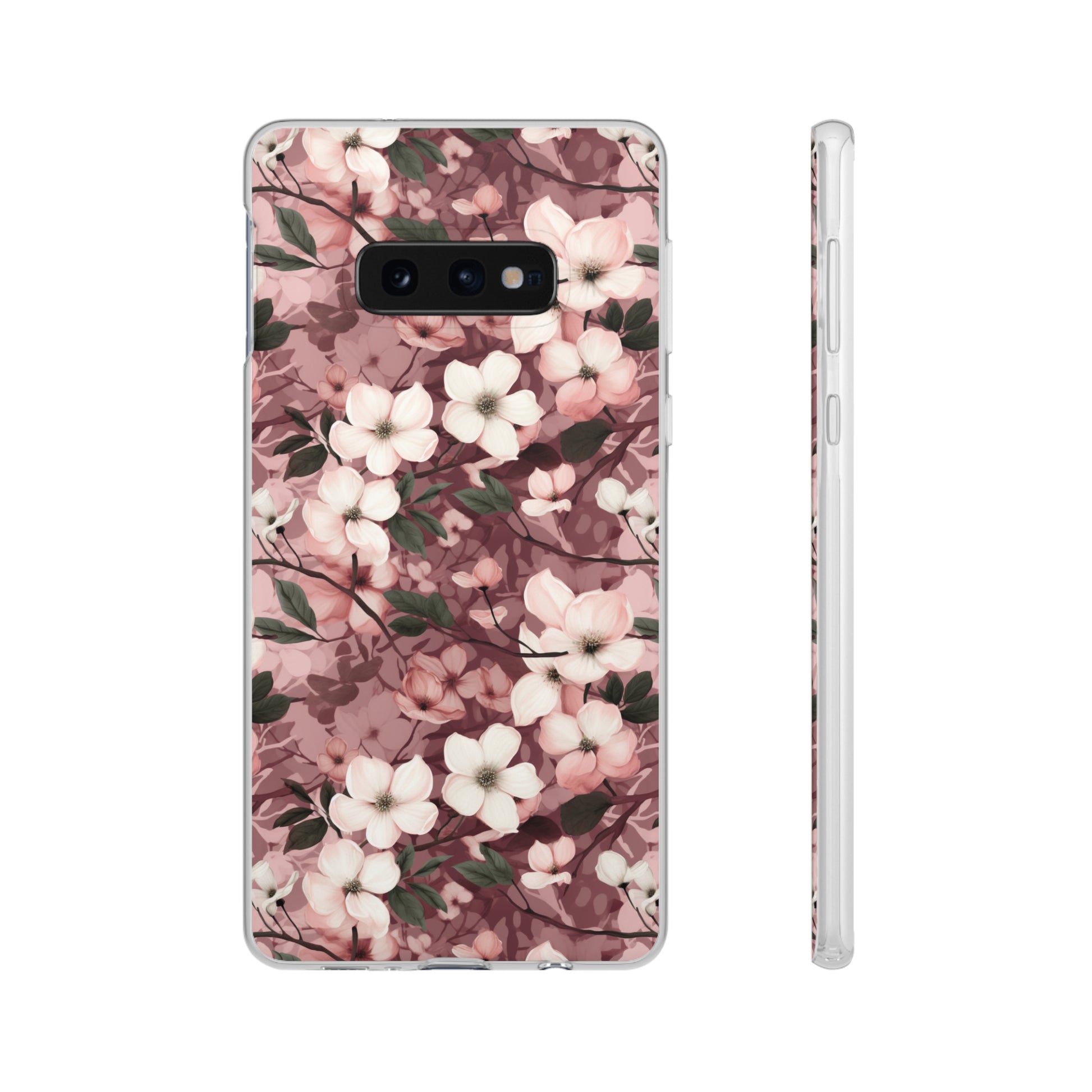 Sparse Dogwood Blossom Phone Case - Elegant Floral Design for Your Smartphone - Flexi Cases Phone Case Pattern Symphony   