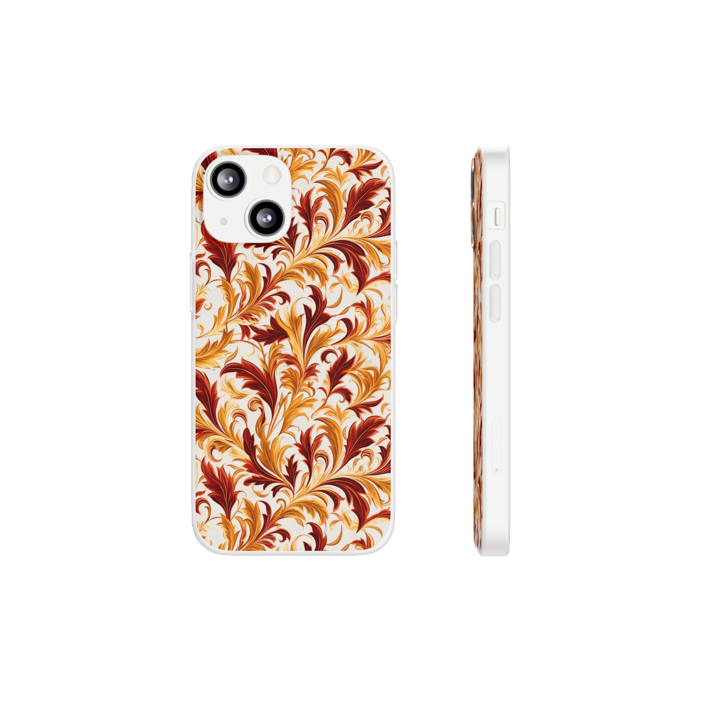 Swirling Autumn: Vortexes of Fall Foliage in Gold and Bronze - Flexible Phone Case