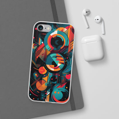 Vibrant Geometric Fusion Phone Case - Bold Squares & Circles Design - Flexi Cases Phone Case Pattern Symphony iPhone 7 with gift packaging  