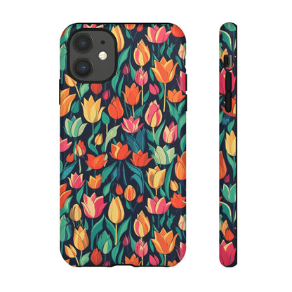 Tulip Medley Tough Phone Case - Vibrant Spring Floral Design