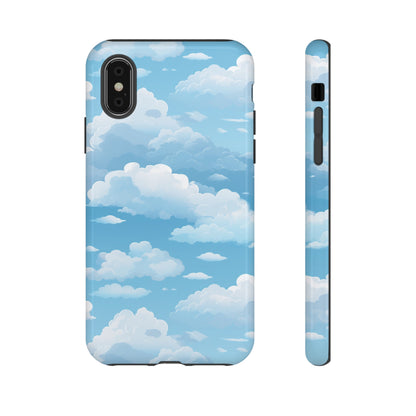 Azure Horizon Phone Case - Majestic Sky & Cloud Pattern - Tough Phone Case