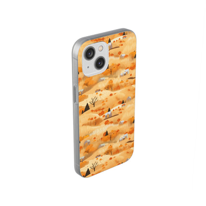 Harvest Homestead: Whimsical Autumn Villages - Flexible Phone Case