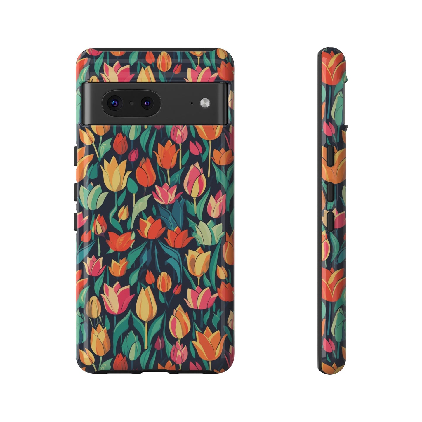 Tulip Medley Tough Phone Case - Vibrant Spring Floral Design