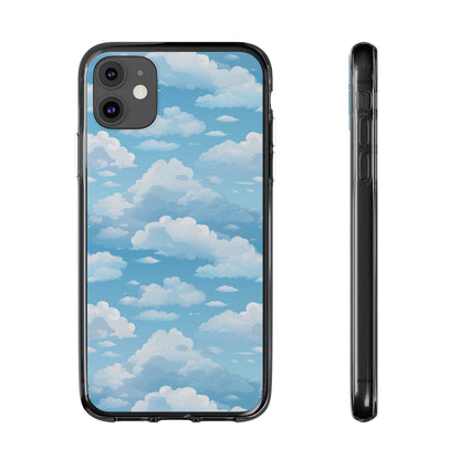 Boundless Azure Horizon - Calm Sky Design Soft Phone Case for IPhone, Samsung, and Google Pixel Phone Case Pattern Symphony   