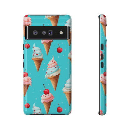 Sundae Funday - Ice Cream Cone Pattern Phone Case - iPhone & Samsung Compatible Phone Case Pattern Symphony   