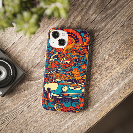 Bohemian Road Trip & Sunburst Phone Case - Celebrate the Vintage Spirit - Vintage Vibrance - Flexi Cases Phone Case Pattern Symphony iPhone 14  