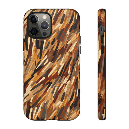 Fragmented Forest: Autumn's Abstract Palette Tough Phone Case