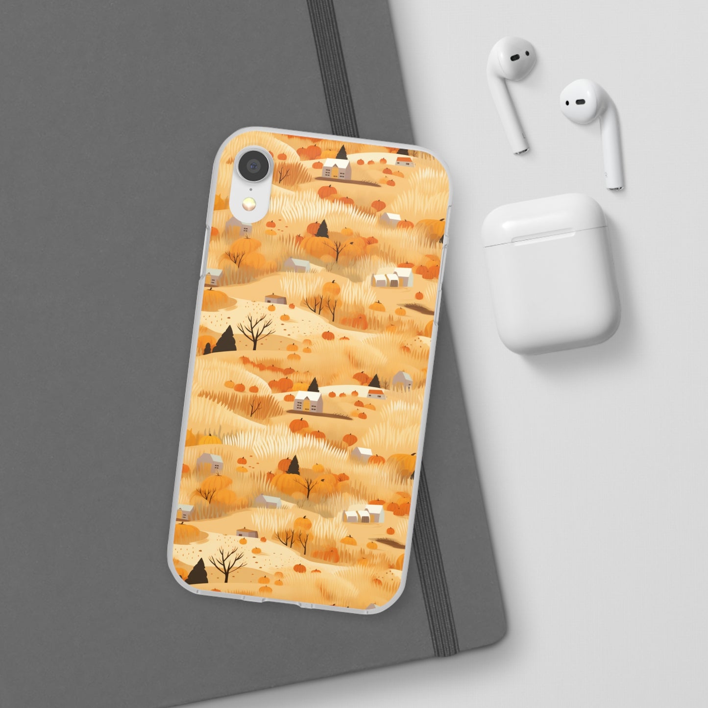 Harvest Homestead: Whimsical Autumn Villages - Flexible Phone Case