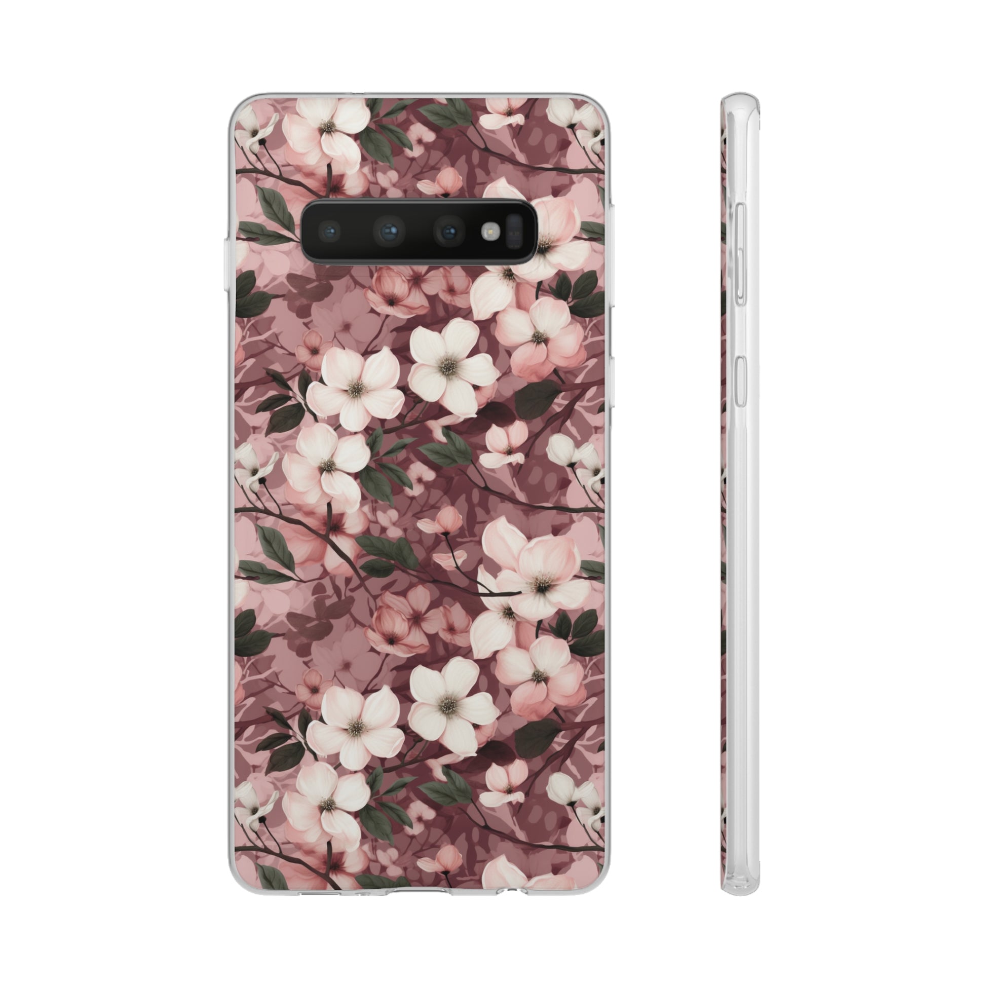 Sparse Dogwood Blossom Phone Case - Elegant Floral Design for Your Smartphone - Flexi Cases Phone Case Pattern Symphony   