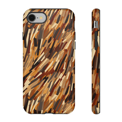 Fragmented Forest: Autumn's Abstract Palette Tough Phone Case