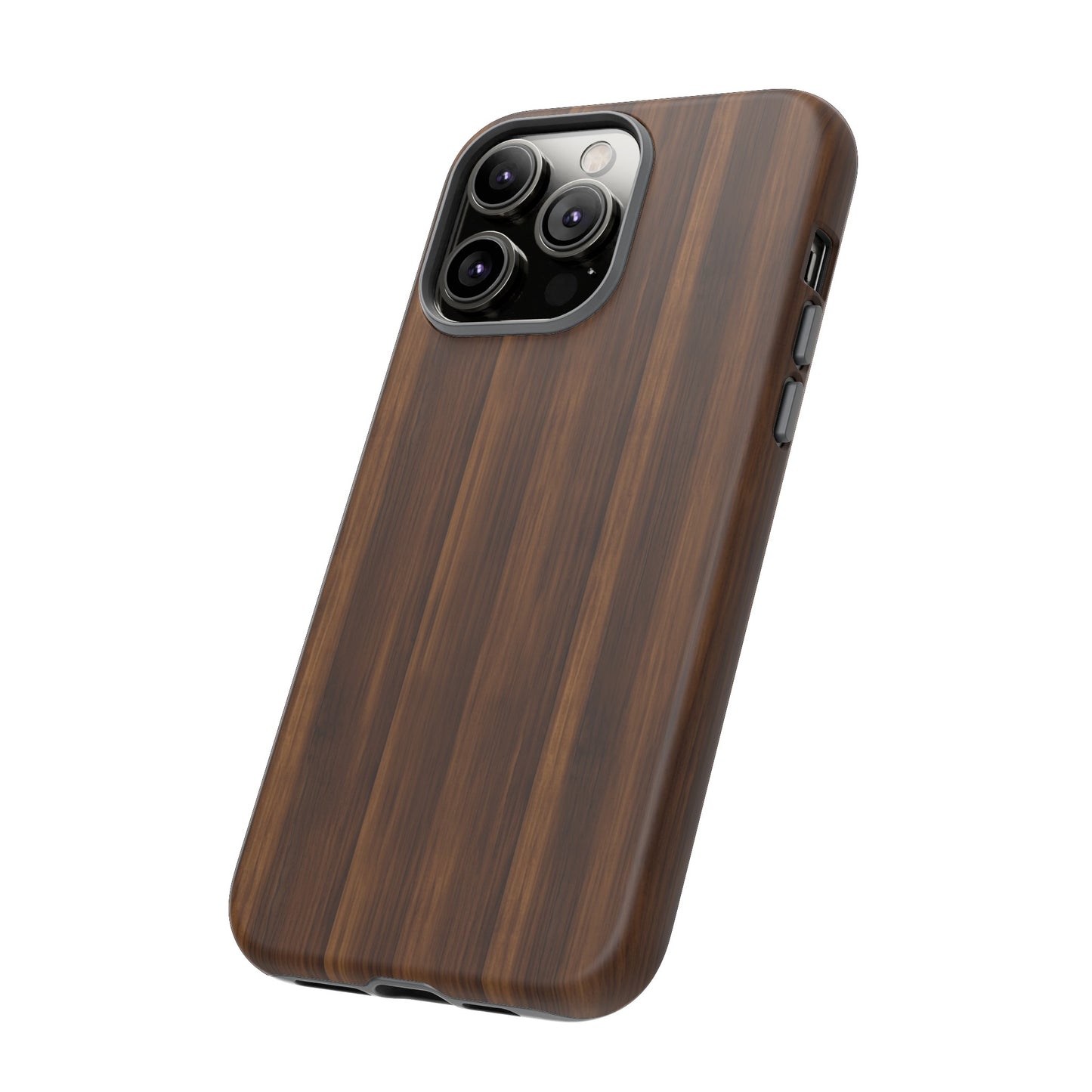 Luxurious Faux Dark Walnut Essence Phone Case - Rich and Refined Natural Wood Design - Tough Cases