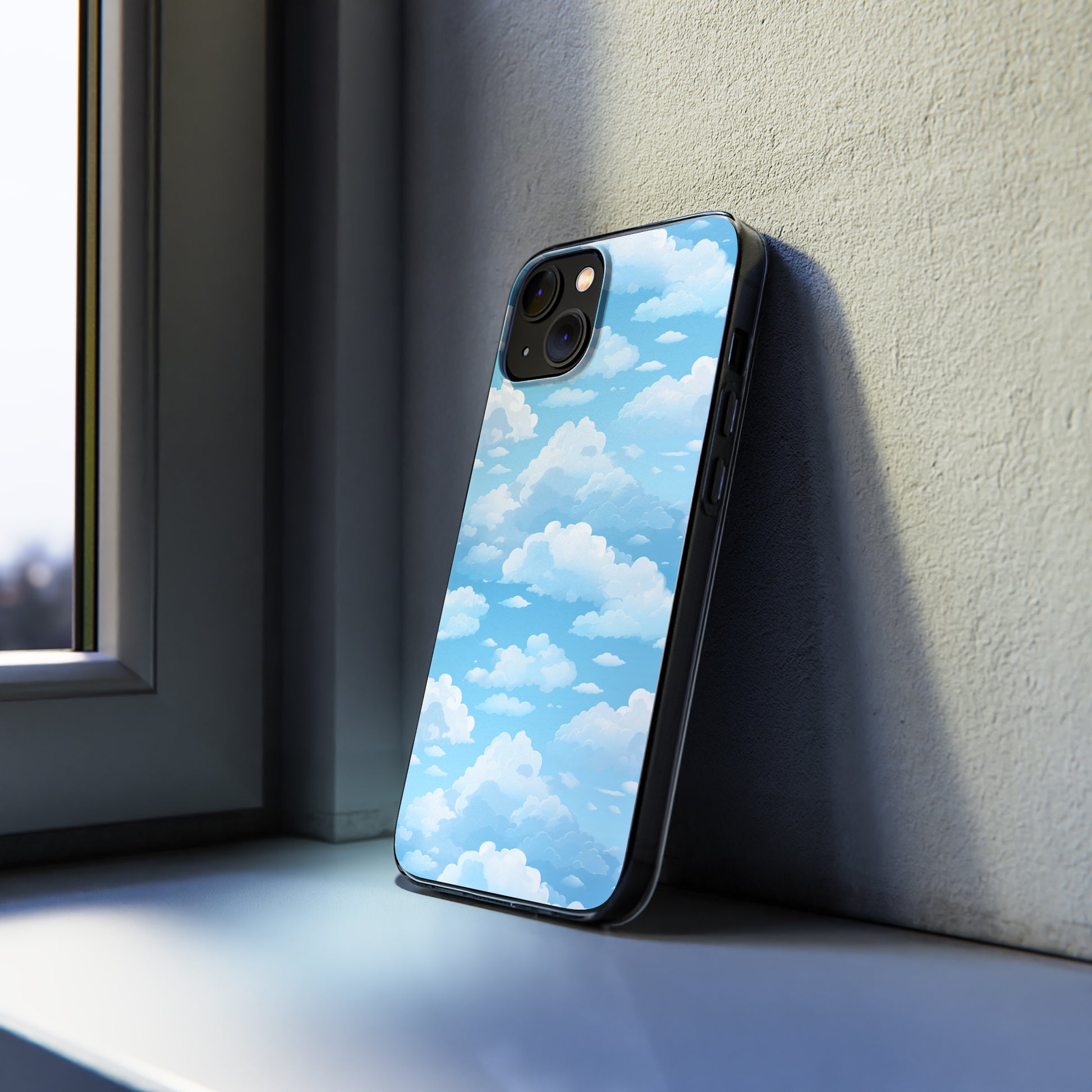 Boundless Azure Horizon - Calm Sky Design Soft Phone Case for IPhone, Samsung, and Google Pixel Phone Case Pattern Symphony   