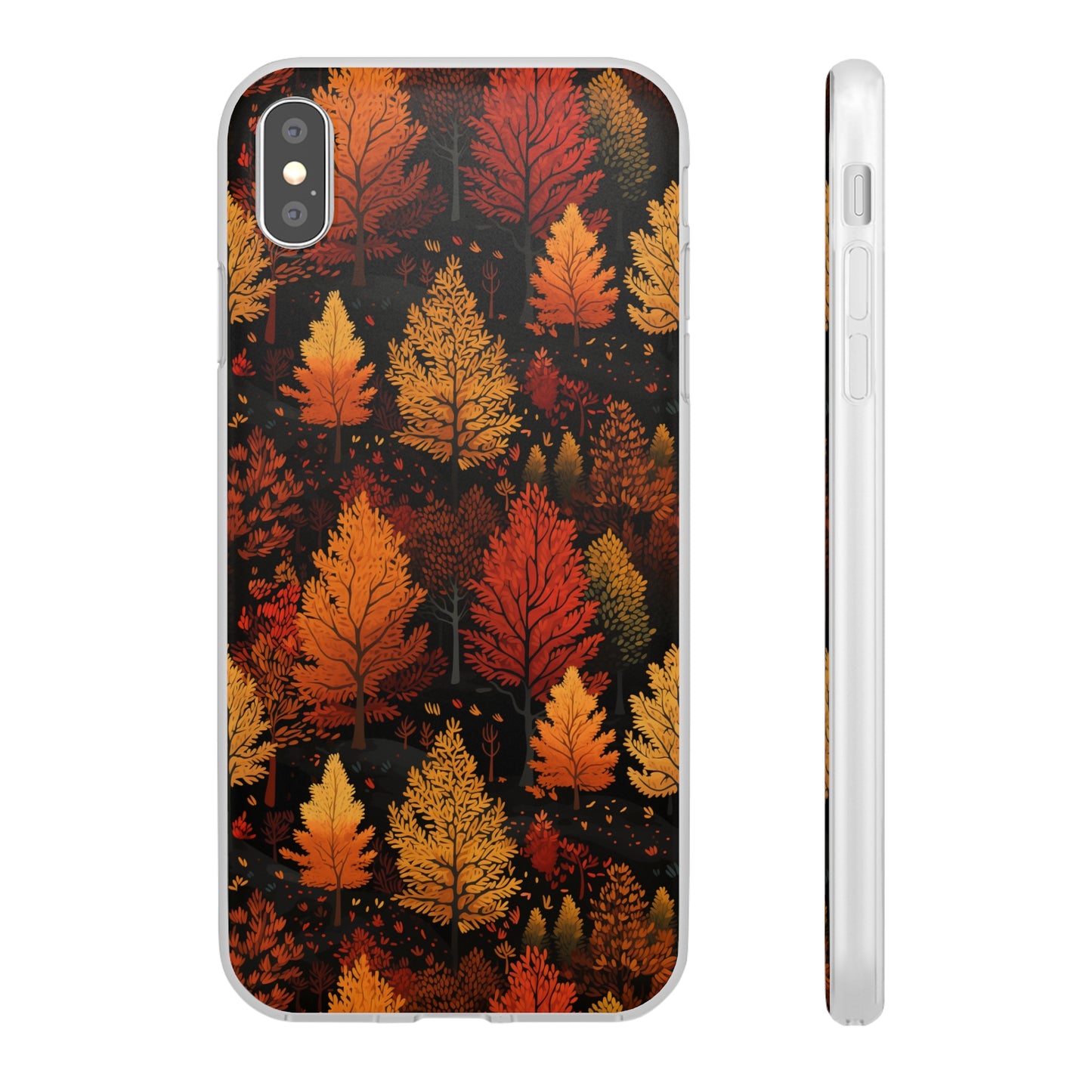 Bronzed Forest: A Chromatic Landscape - Flexible Phone Case