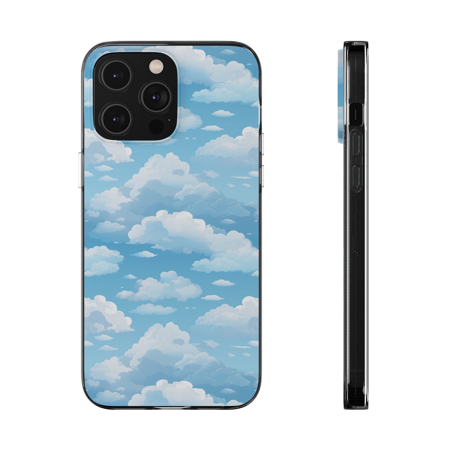 Boundless Azure Horizon - Calm Sky Design Soft Phone Case for IPhone, Samsung, and Google Pixel Phone Case Pattern Symphony   