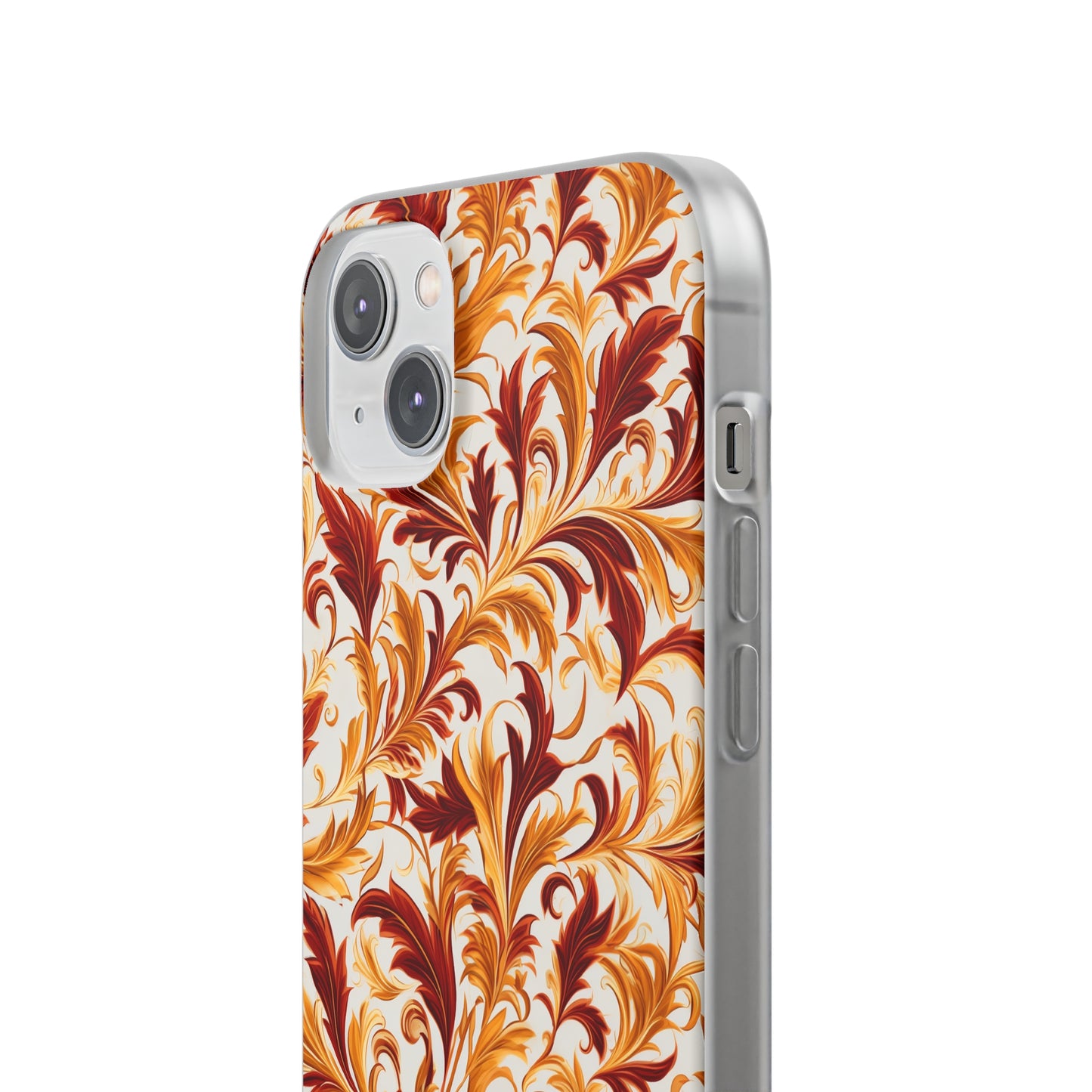 Swirling Autumn: Vortexes of Fall Foliage in Gold and Bronze - Flexible Phone Case