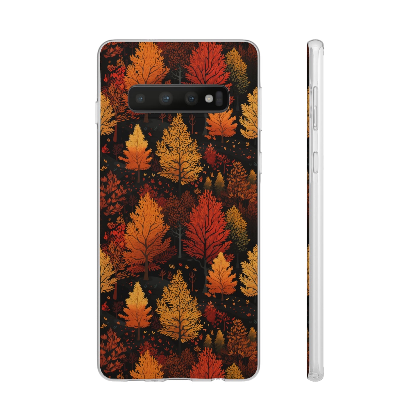 Bronzed Forest: A Chromatic Landscape - Flexible Phone Case